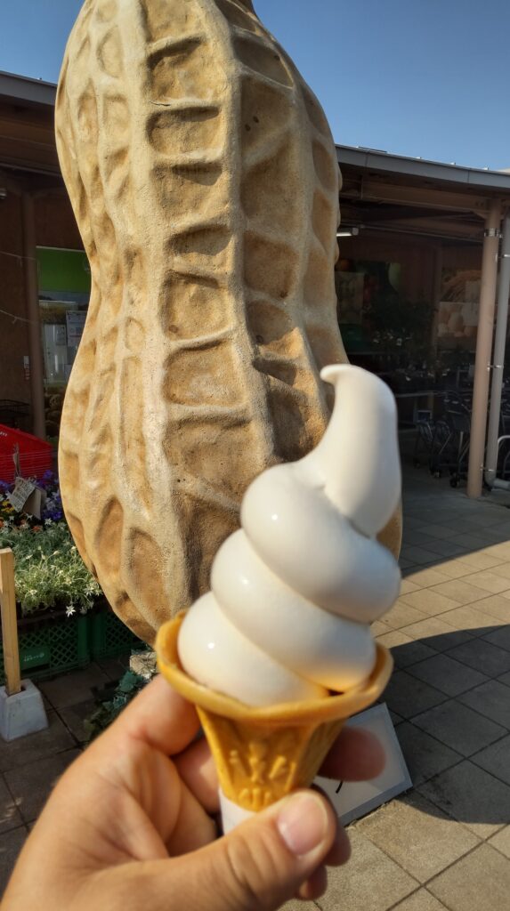 道の駅木更津うまくたの里　ピーナッツソフトクリーム