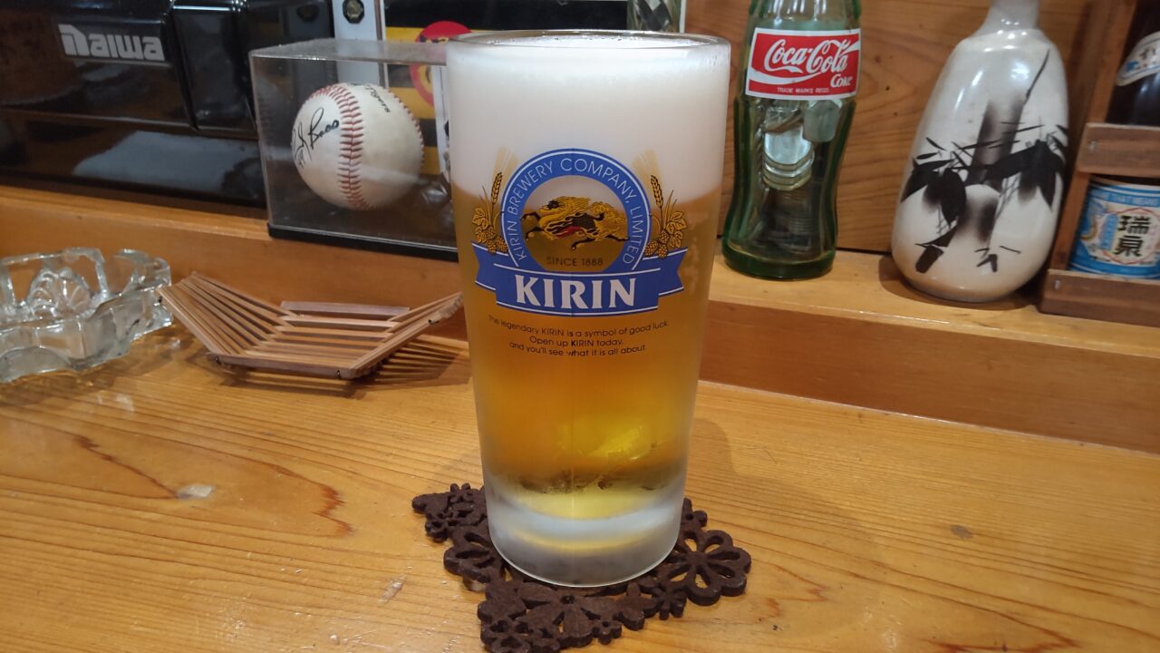 寿司啓　ビール
